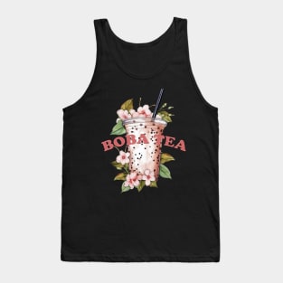 BOBA TEA - Bubble tea - flowers and boba Tank Top